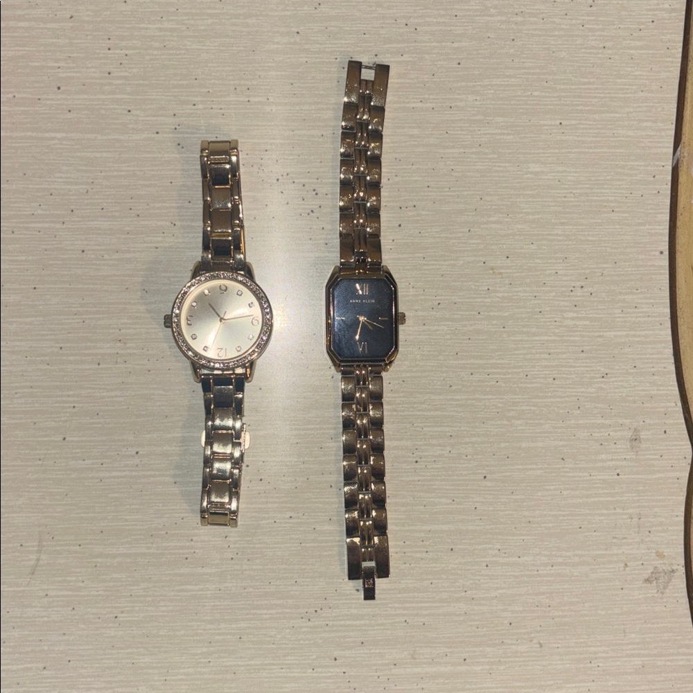 Set of 2 gold tone watches one is Anne Klein and one is a Walmart watch - Picture 2 of 8